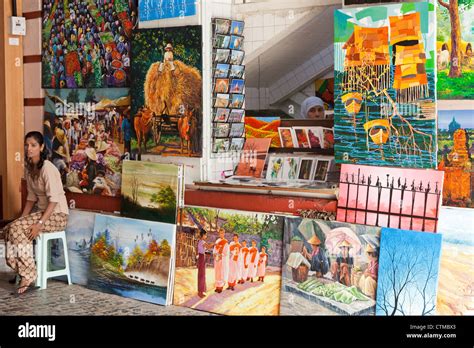 Art gallery, Yangon, Myanmar Stock Photo - Alamy