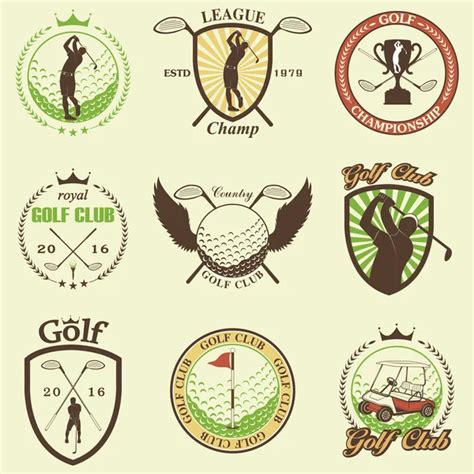 Golf country club logo, labels, icons and design elements — Stock Vector © Counterfeit #85775092