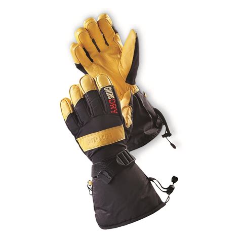 Guide Gear Men's Leather Winter Gloves Insulated, Waterproof For Snowmobile, Snowboard, Skiing ...