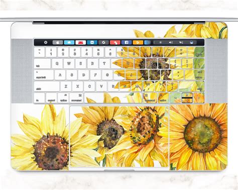 Floral Laptop Skin 2019 Macbook Pro 16 Sunflowers Decal Mac - Etsy