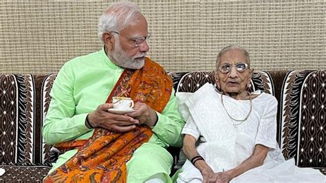 Gujarat Phase 2 Election: PM Modi meets mother, to vote tomorrow in Ahmedabad - BusinessToday