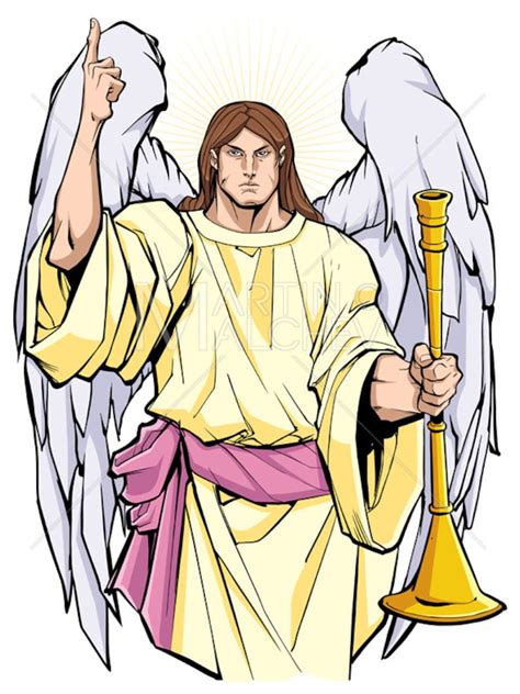 Archangel Gabriel Vector Illustration. Angel, Saint, Messanger ...