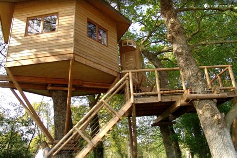 Luxury Treehouse in France | Tree house, House styles, Luxury camping