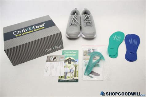 Orthofeet Women's Gray Athletic Shoes W/insoles Size 8.5 | ShopGoodwill.com