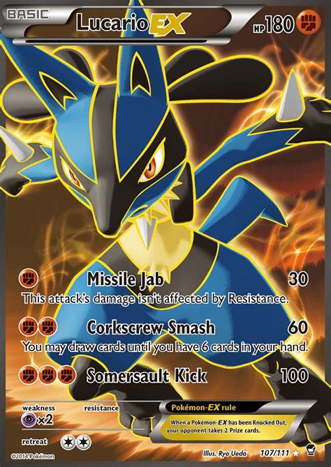 Lucario-EX · Furious Fists (FFI) #107 ‹ PkmnCards | Cool pokemon cards, Rare pokemon cards ...