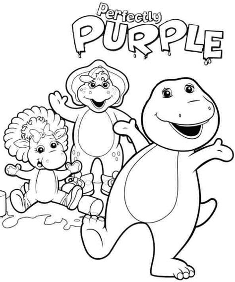 Printable Barney Coloring Pages - Printable Coloring Pages