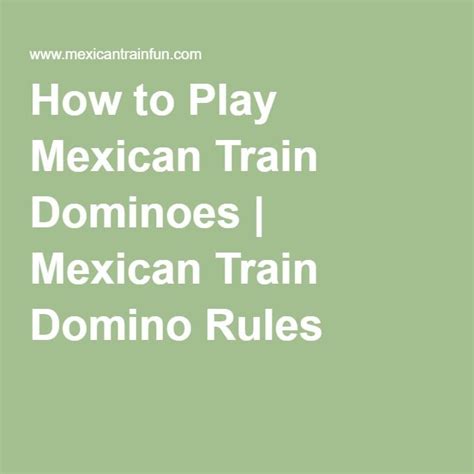 Printable Rules For Mexican Train - Printable Word Searches