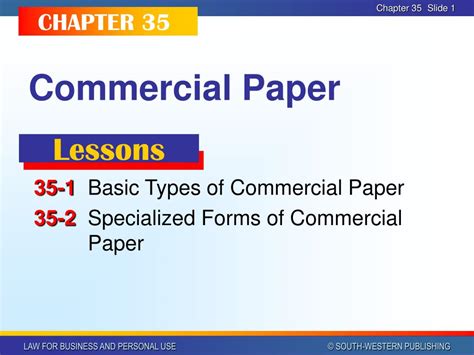 PPT - Commercial Paper PowerPoint Presentation, free download - ID:1834111