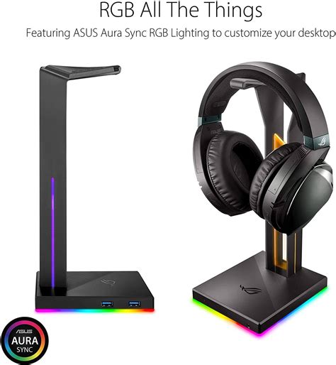 ASUS ROG THRONE QI (HEADSET STAND) with wireless charging, 7.1 surround sound , dual USB 3.1 ...