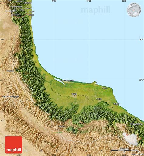 Satellite Map of Gilan