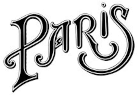 Paris Word Text Font Sign Digital Image Vintage Art Illustration - Etsy