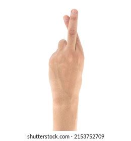 Finger Cross Hand Gesture Isolated On Stock Photo 2153752709 | Shutterstock