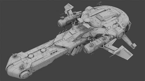 Super Space Battleship 3D model | CGTrader