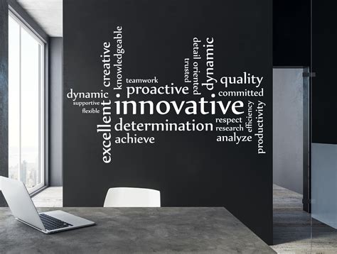 Vinyl Wall Art Decal Innovative Workplace Word | Etsy