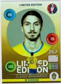 Adrenalyn XL UEFA Euro 2016, Limited Edition, Zlatan Ibrahimovic - Hero