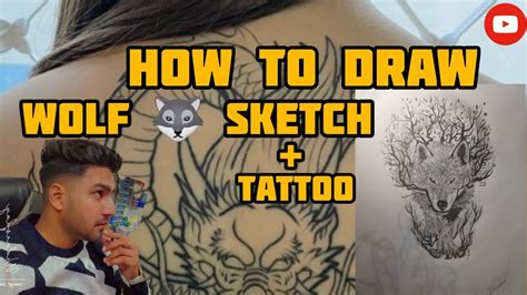 How To Draw Wolf 🐺 Sketch + Tattoo //♡ Ramansharma ♡// 🚩🚩 - YouTube