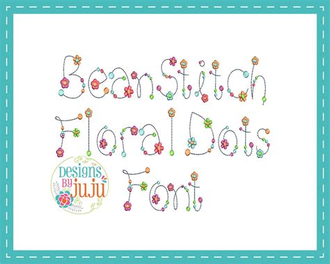 Bean Stitch Font Embroidery Bean Stitch Typewriter Font 0.75 1 - chicgobears