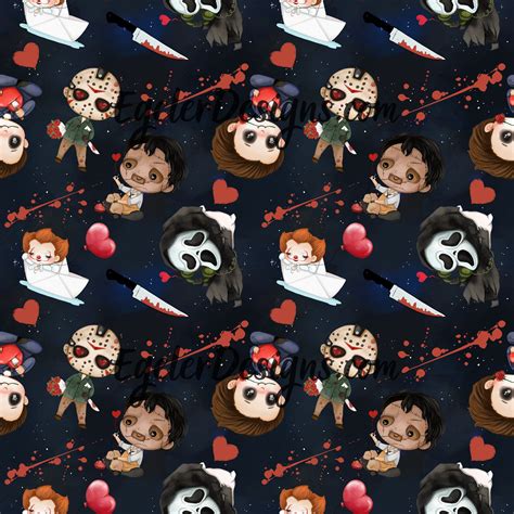 Seamless Pattern Horror Valentine Pattern Seamless Pattern - Etsy in ...