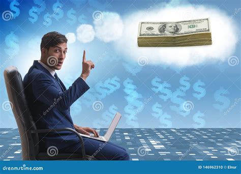 The Businessman Dreaming of Money Dollars Stock Photo - Image of happy, career: 146962310