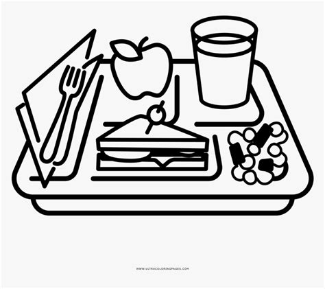 School Cafeteria Clipart Black And White