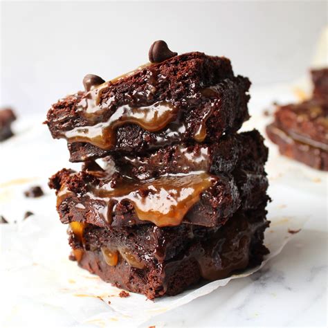 Vegan Salted Caramel Brownies - Project Vegan Baking