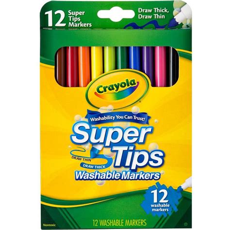 Crayola Super Tips Washable Markers 12 Pack | BIG W