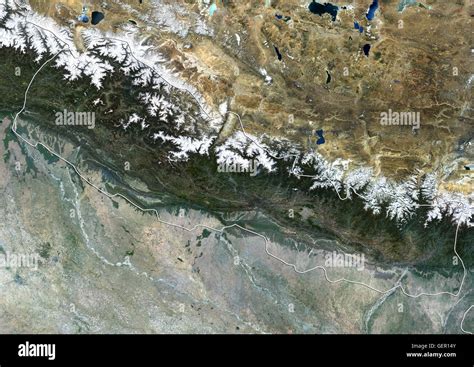 Satellite Image Of Nepal High Resolution Stock Photography and Images - Alamy