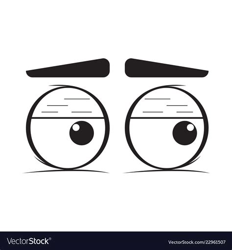 Suspicious eyes cartoon Royalty Free Vector Image