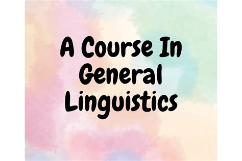 A Course In General Linguistics - Ferdinand-de-Saussure