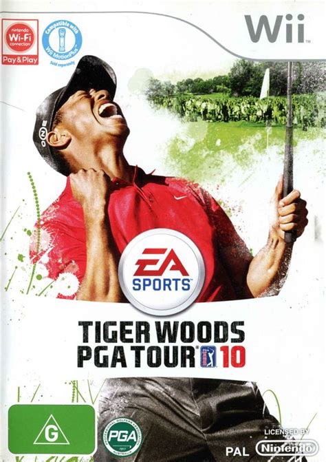 Tiger Woods PGA Tour 10 (2009) Wii box cover art - MobyGames