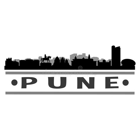 Pune City Icon Vector Art Design Skyline Stock Vector - Illustration of metropolis, architecture ...