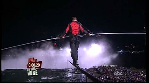 Tightrope walk across Niagara Falls - YouTube