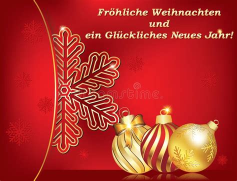 German Greeting Card for Winter Holiday. Stock Illustration ...