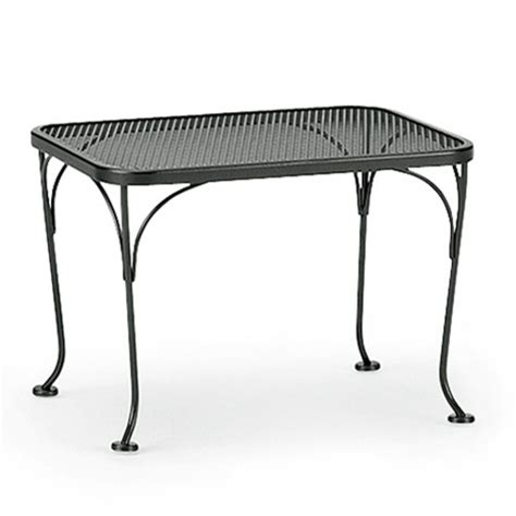 Woodard Wrought Iron Patio End Table | Wrought iron patio furniture, Iron patio furniture ...