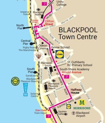 Blackpool Tram Map