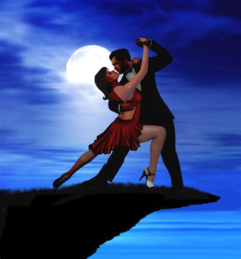 Couple Dancing In The Moonlight