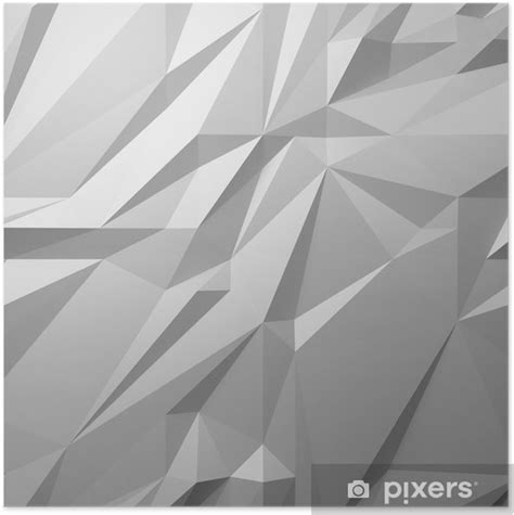 Poster Sfondo bianco astratto low poly • Pixers® - Viviamo per il ...