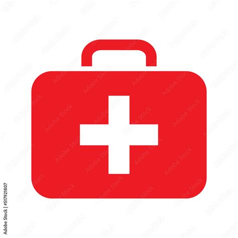 First aid kit icon symbol. cross safety medical treatment help Stock ...