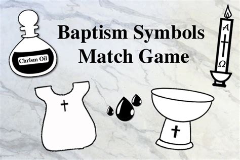 Free Printable Baptism Game: Symbols Match - Catechism Angel | Free ...