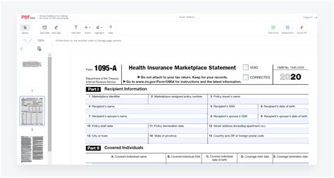 Instructions for Form 1095-A and how to fill out it | PDFliner