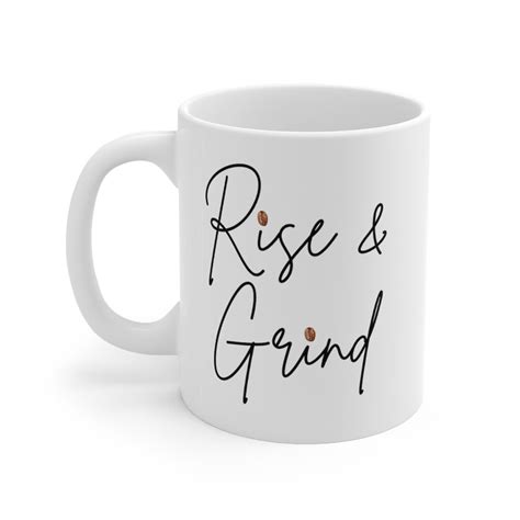 Rise and Grind Coffee Bean Morning Motivation Barista Coffee | Etsy