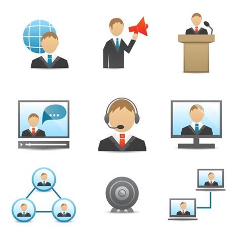 Business People Icons Set 460170 Vector Art at Vecteezy