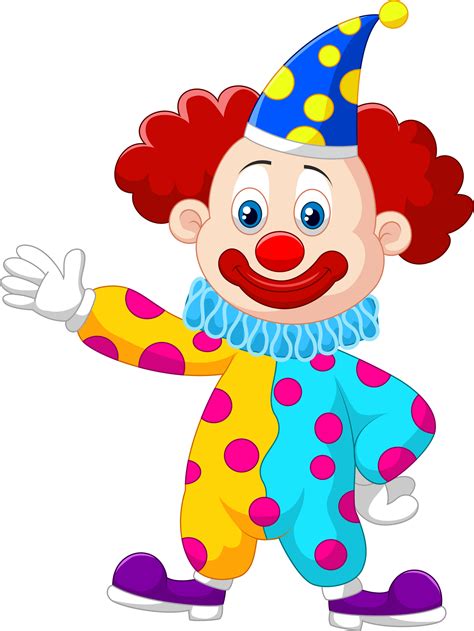 a cartoon clown with red hair and polka dots on it's face is dancing