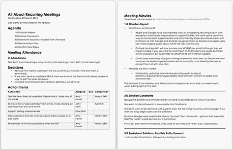 The Anatomy of Meeting Notes That People Will Use - The Lucid Meetings Blog | Meeting notes ...