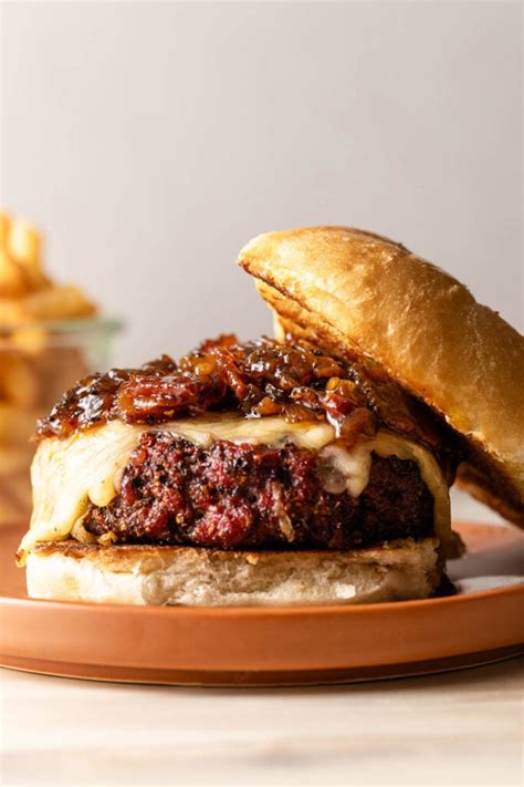 Smokehouse Burgers with Bacon Onion Jam - Cooks with Soul