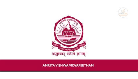 Amrita Vishwa Vidyapeetham Chennai Campus Applications are invited from qualified candidates for ...