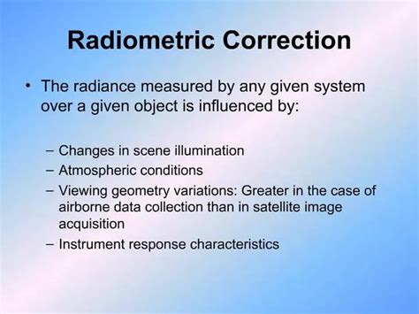 PPT - Radiometric Correction PowerPoint Presentation, free download - ID:372431