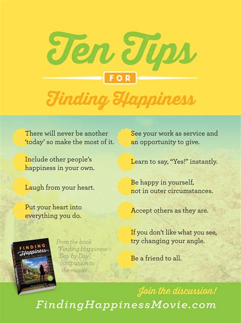 10 Tips for Finding Happiness - Finding Happiness Movie