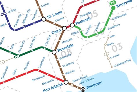 El mapa que describe los principales ríos de Estados Unidos como si fueran un sistema de metro ...