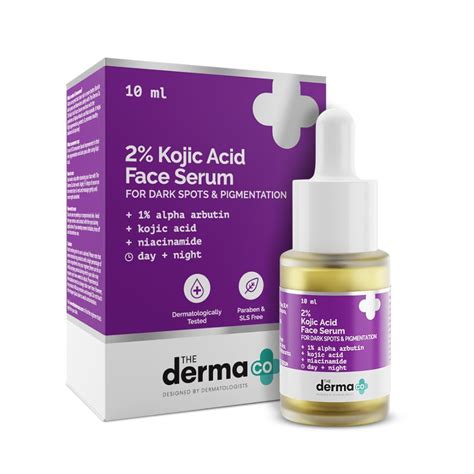 The Derma Co. 2% Kojic Acid Face Serum with 1% Alpha Arbutin & Niacinamide for Dark Spots (10 ml)